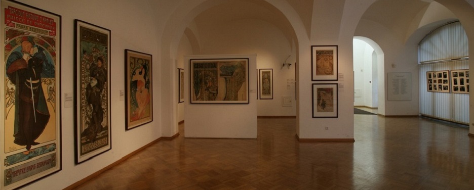 Installation view of one of the rooms in the Mucha Museum