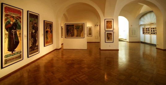 inside of the Mucha Museum, Prague
