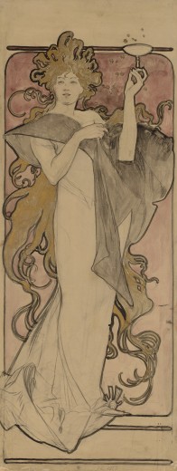 champagne ruinart mucha