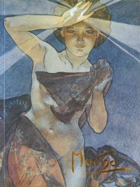Front cover of the exhibition catalogue 'Alphonse Mucha: Pastels, Posters, Drawings and Photographs' Front cover based on Mucha's study for the 'Moon and the Stars' series