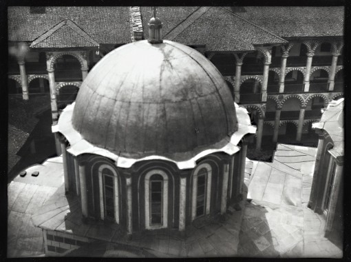 Chilandar Monastery, Mount Athos Baroque dome of the main church seen from the outside
