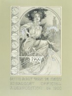 Decorate vertical border on the left; main image: fashionable woman with a view of Paris skyline behind