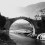 Mostar bridge, Bosnia-Herzegovina a 16th century Ottoman bridge with mountains beyond