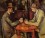 The Card Players Two men in hats, the left with a pipe in his mouth, sit at a table looking at their respective hands of cards